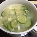 yurippii's cooksnap of when they made 焼肉屋さん風ズッキーニと卵のスープ.
