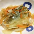 ともちゃんと３匹の猫's cooksnap of when they made 圧力鍋で骨まで食べれる♪アジの南蛮煮.