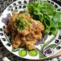 qyulove's cooksnap of when they made 豚こまカリカリ揚げ・キムチチーズのソース.