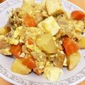 ひい◡̈♥︎'s cooksnap of when they made ＊リメイク＊　肉じゃがの卵とじ丼.
