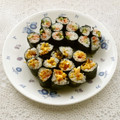 puniＫ's cooksnap of when they made ちょいピリ☆ キムチ＆炒り卵の海苔巻き.