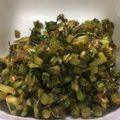 Nokorin135's cooksnap of when they made 簡単♪常備菜に！大根の葉(茎)ゴマ油炒め.