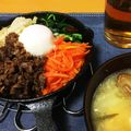 クックEWAFI6☆'s cooksnap of when they made スキレットで熱々ビビンバ.
