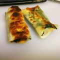 minachu02 's cooksnap of when they made ❁お弁当に❁明太マヨの大葉餃子包み焼き❁.