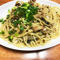 caramelcorn's cooksnap of when they made 和風パスタ♪なすと鶏ひき肉のそぼろ仕立て.