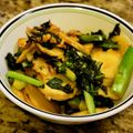 saki1010's cooksnap of when they made クワイと青菜の炒め物.