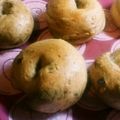 miyama222's cooksnap of when they made ふすま粉入りいちじくベーグル.
