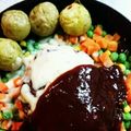 智恵ちゃんのつく恋慕's cooksnap of when they made オーブンで仕上げる肉汁あふれるハンバーグ.