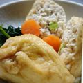 クックCD8DGX☆'s cooksnap of when they made コリコリ♪鶏挽き肉とタケノコの巾着含め煮.