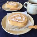 Blue＊＊'s cooksnap of when they made 栗ときな粉のロールケーキ.