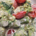 Mijumallow's cooksnap of when they made アスパラとトマトのマヨネーズあえ.