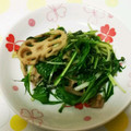 旅行好きママ's cooksnap of when they made れんこん 水菜 柚子胡椒 きんぴら.