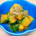 あおくま。's cooksnap of when they made ■かぼちゃのごま味噌サラダ■.