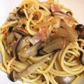 クックETQYQW☆'s cooksnap of when they made 麺つゆで簡単美味しい和風パスタ.