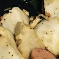 プレパラート's cooksnap of when they made ❤里芋とウインナーのニンニク麺つゆ炒め❤.