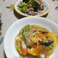 まりゆりひろこ's cooksnap of when they made 小松菜卵とじ♪簡単薬膳卵丼半熟卵.