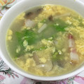 hiromysh's cooksnap of when they made ヒミツ♡のふわふわ卵とレタスのスープ.