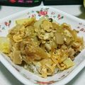 mokohituji's cooksnap of when they made 豚肉と白菜の卵丼.