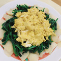 ゆーこリン♡'s cooksnap of when they made ふわ卵とほうれん草☆じゃがいものソテー.
