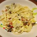 秋月のんか's cooksnap of when they made ■フェットチーネ・きのこクリームソース■.