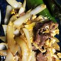 アル君's cooksnap of when they made 牛肉と玉葱のビックリ卵とじ.
