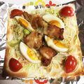 Kママ♡'s cooksnap of when they made 春巻の皮でサラダピザ コンビニ食材で♪.