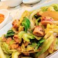 fu♪♪'s cooksnap of when they made キャベツとイカのにんにくマヨ醤油炒め.