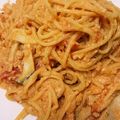 しゃぽにんにん's cooksnap of when they made フライパン1つ！牛乳で蟹クリームパスタ。.
