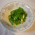violets's cooksnap of when they made ぱぱっと！絹さやの卵とじ.