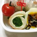 ぽちこ（マイ）'s cooksnap of when they made ＊お弁当に♪チーズ＆レタスのちくわ巻き＊.