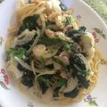 うさぎじるし's cooksnap of when they made ほうれん草とシーフードのクリームパスタ.