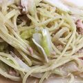 yoa122's cooksnap of when they made 絶賛♪白菜とツナの和風パスタ.