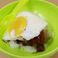 ピュアキッズ's cooksnap of when they made ロコモコ風チーズinハンバーグ丼.