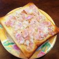cho♡'s cooksnap of when they made ランチに♪ベーコンペッパーチーズトースト.