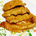 ジンベえちゃん's cooksnap of when they made 焼肉のたれ+酢で豚の照り焼き.
