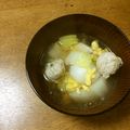 みんくちゃんのママ's cooksnap of when they made ヘルシー！鶏団子と白菜・大根のｽｰﾌﾟ♡.
