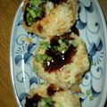 ｱｽｶﾗﾝｸﾞﾚｰ's cooksnap of when they made コレってお好み焼き！？な焼きおにぎり.