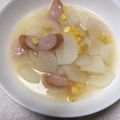 クックI6NLMD☆'s cooksnap of when they made 大根とコーンのお鍋？スープ？(´▽`*).