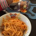 小まめちゃん。's cooksnap of when they made ママとぼくの簡単ランチ☻ナポリタン焼そば.