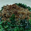 あかもんた's cooksnap of when they made ほうれん草のごま和え♪カリカリじゃこのせ.