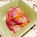 LimeLunch's cooksnap of when they made 紅芯大根の簡単甘酢漬け.