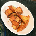 かにゃたろう's cooksnap of when they made 厚揚げとちくわのごま風味照り焼き☆.