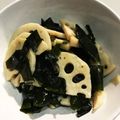 きくたん's cooksnap of when they made レンコンとワカメの炒め煮.