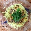 働く女子の台所's cooksnap of when they made ピリ辛☆肉ときのこの冷やし麺.