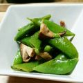 ジュスカ's cooksnap of when they made しいたけスナップえんどう柚子こしょう炒め.