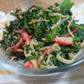 まいめる0720's cooksnap of when they made 春菊とカニカマのごま辛子あえ.