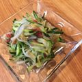 二角形's cooksnap of when they made もやしとキュウリの梅和え.