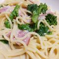 マイ食卓's cooksnap of when they made ベーコンの豆乳スープパスタ.