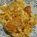 mihei's cooksnap of when they made 偽カツ～野菜フライ卵とじ.