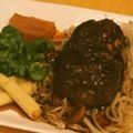 mim3's cooksnap of when they made クリスマスに半熟玉子入りのハンバーグ♪.